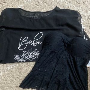 cover up and NWT bathing suit top